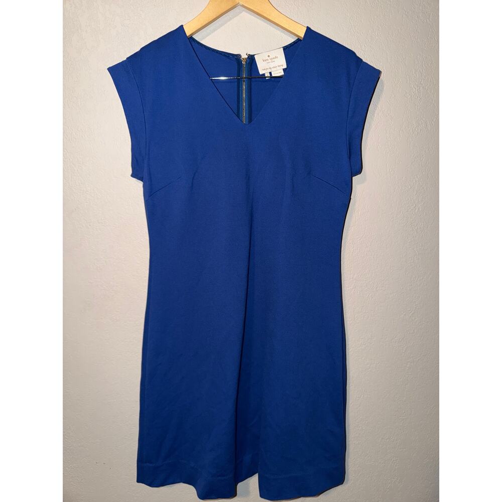 Kate Spade New York Blue short sleeve v-neck Dress SZ 10